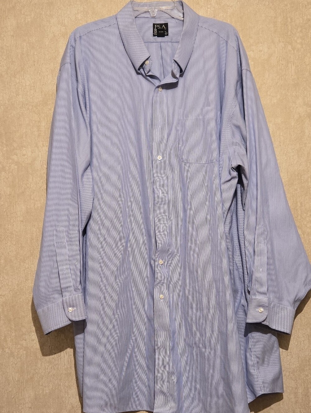 Jos. A. Bank Blue and White Pinstripe Dress Shirt
